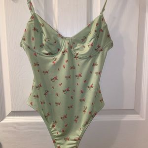 Floral tank top body suit.